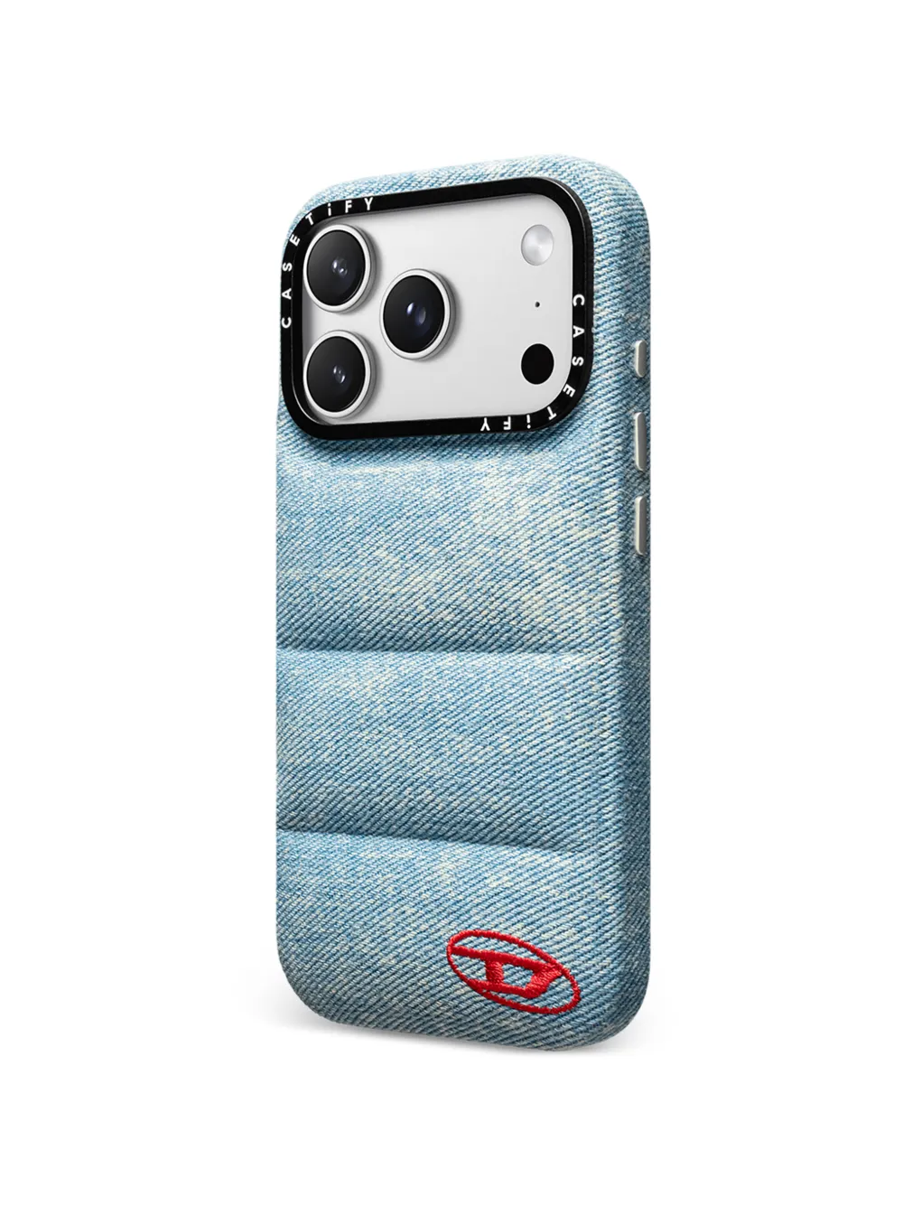 Diesel x CASETiFY puffer-design iPhone 17 Pro Case | Blue