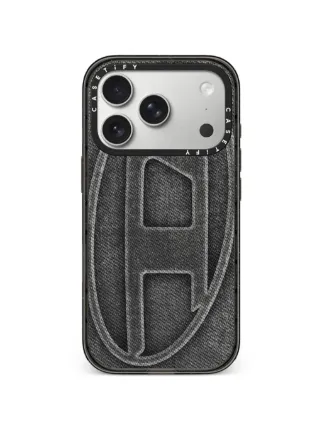 DIESEL iPhone 17Proケース、CASETiFY Diesel x CASETiFY denim-effect iPhone 17 Pro Case | Black | FARFETCH