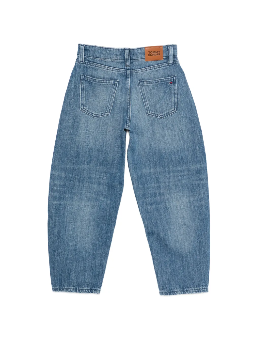 Tommy Hilfiger Junior Jeans met knoopsluiting en vijf zakken Blauw
