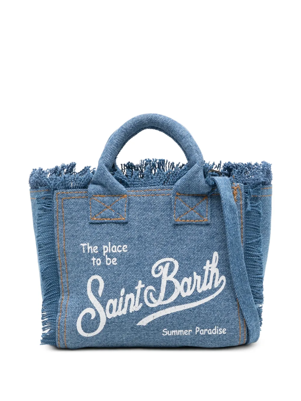 MC2 Saint Barth fringed top handle bag - Blu