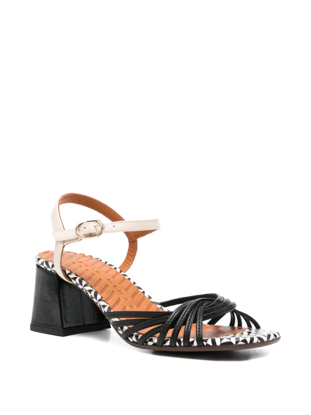 Chie Mihara Leske leren sandalen met bandjes Zwart