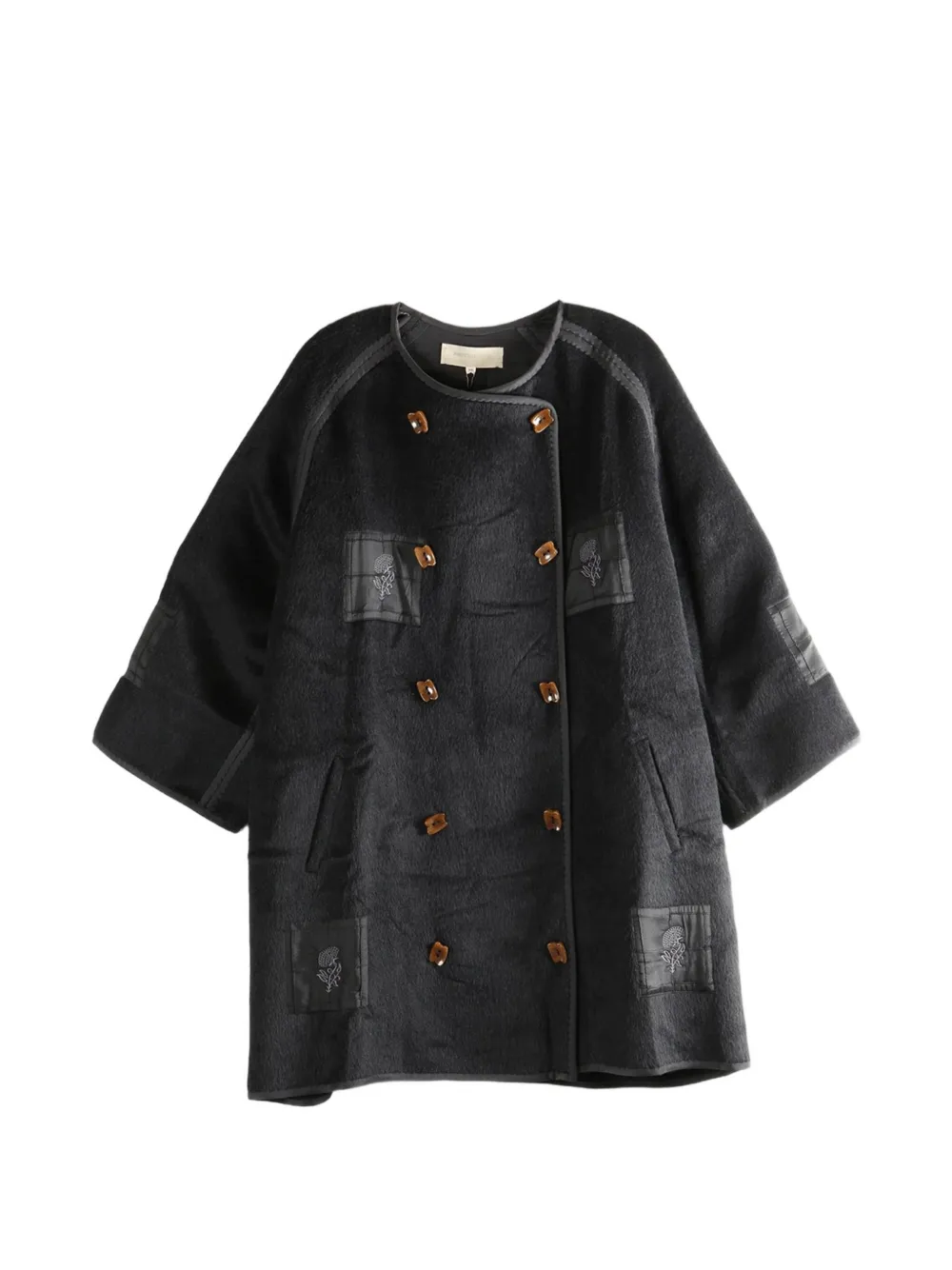 MUTEDANCE double-breasted coat - Schwarz