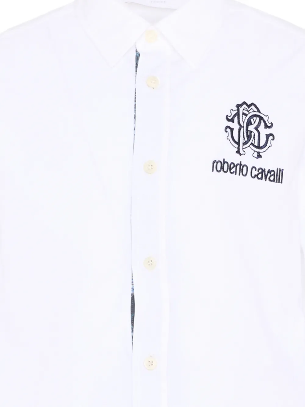 Roberto Cavalli Junior Shirt met logoprint Wit
