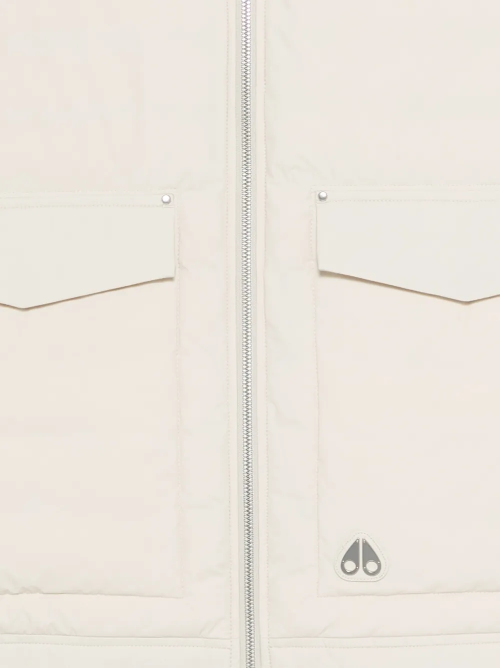 Moose Knuckles Bodywarmer met logo-applicatie Beige