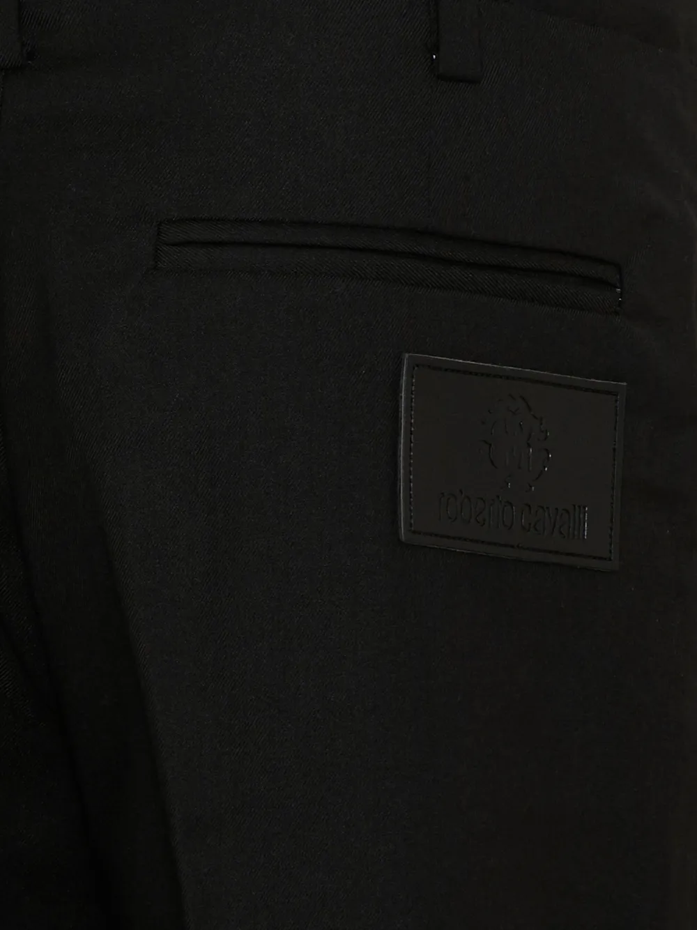 Roberto Cavalli Junior Elegante broek met applicatie Zwart