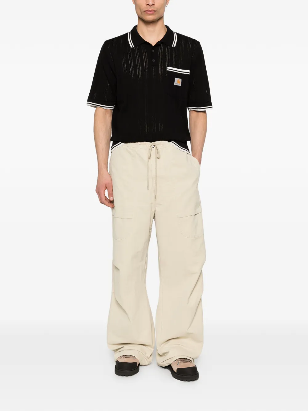 Carhartt WIP Ramsey knit polo shirt - Nero