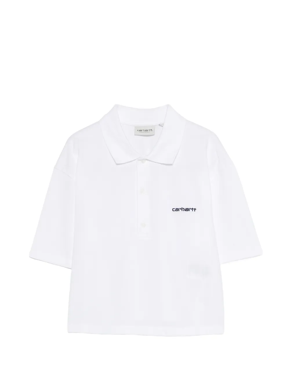 Carhartt WIP logo-embroidered polo top - Bianco