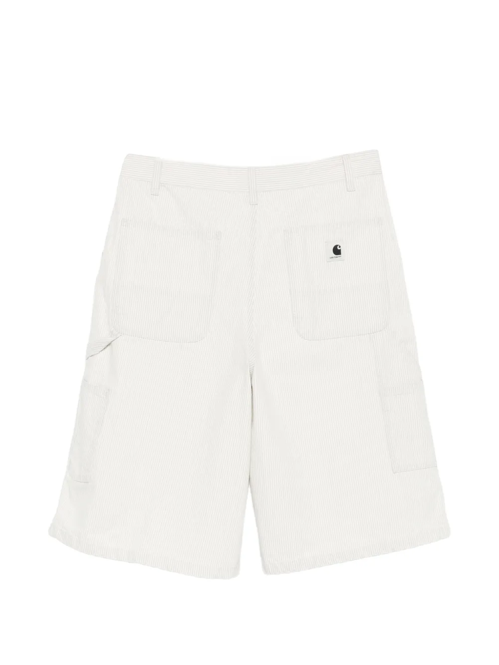 Carhartt WIP Katoenen gestreepte shorts Beige