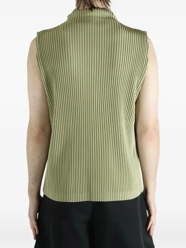 Homme Plissé Issey Miyake タートルネック トップ | グリーン 