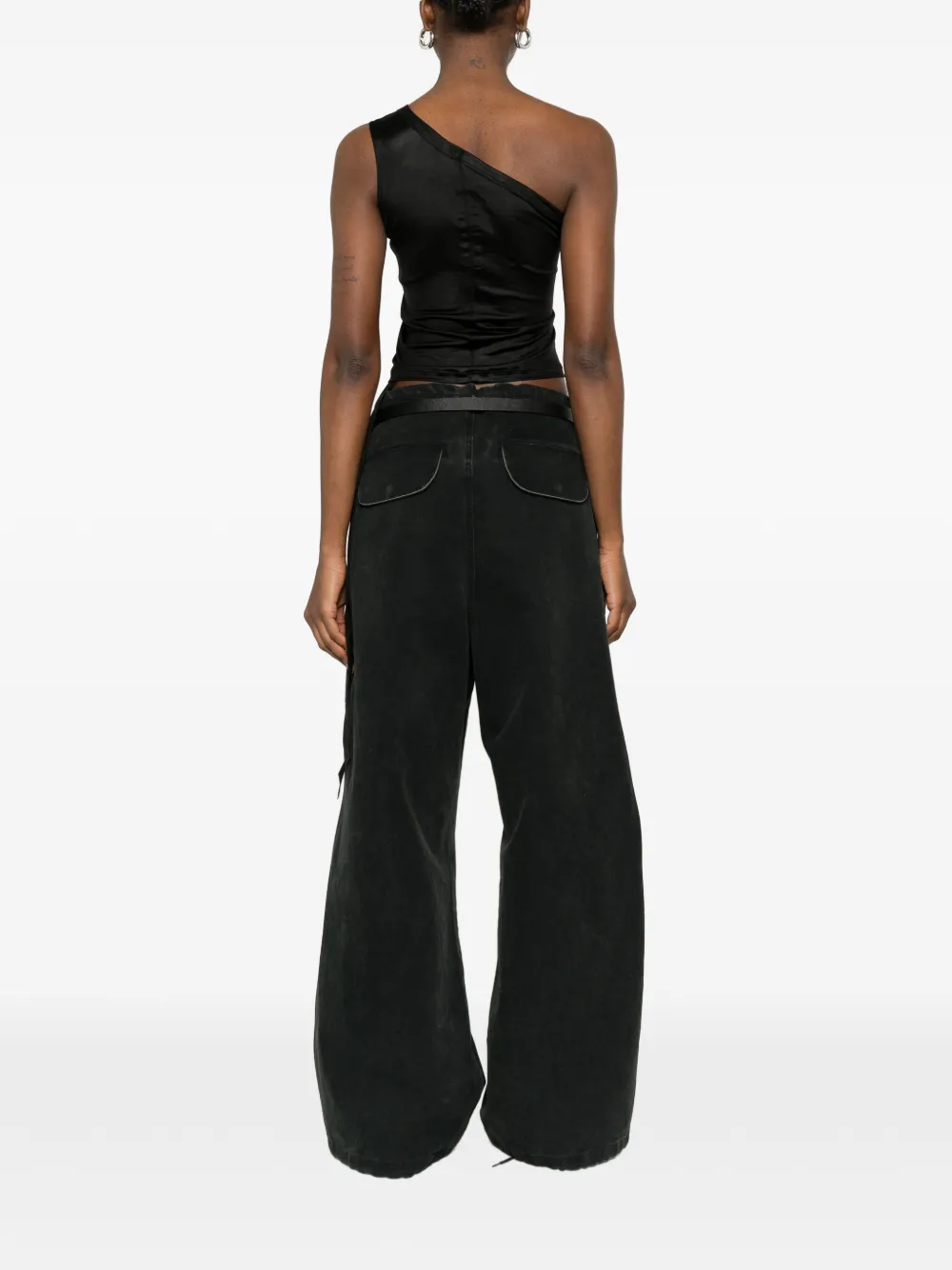 Rick Owens DRKSHDW Asymmetrische top Zwart