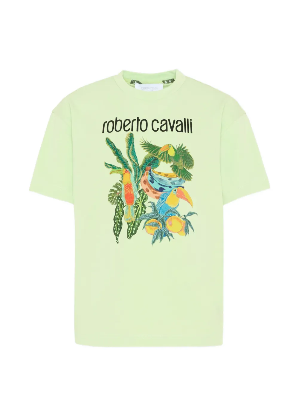 Roberto Cavalli Junior short-sleeve jungle print t-shirt - Verde
