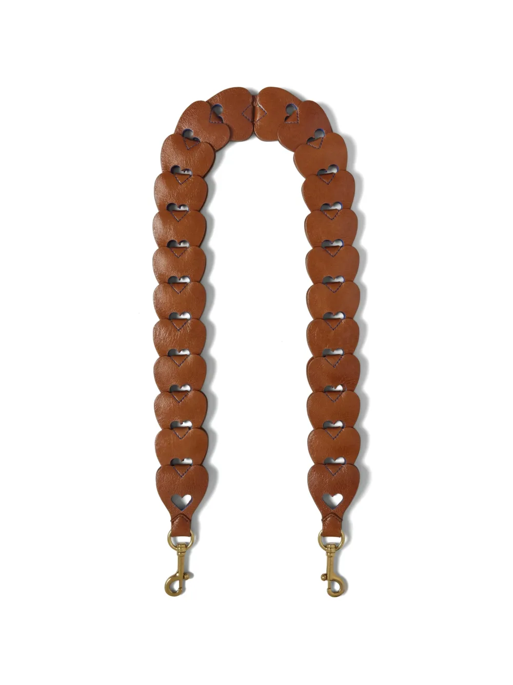 Mulberry heart leather strap - Marrone