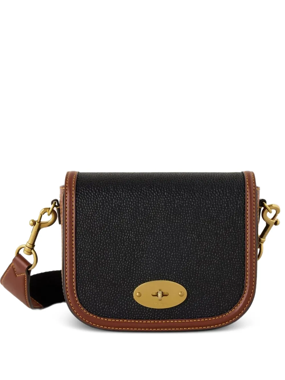Mulberry small Darley grained leather satchel bag - Nero