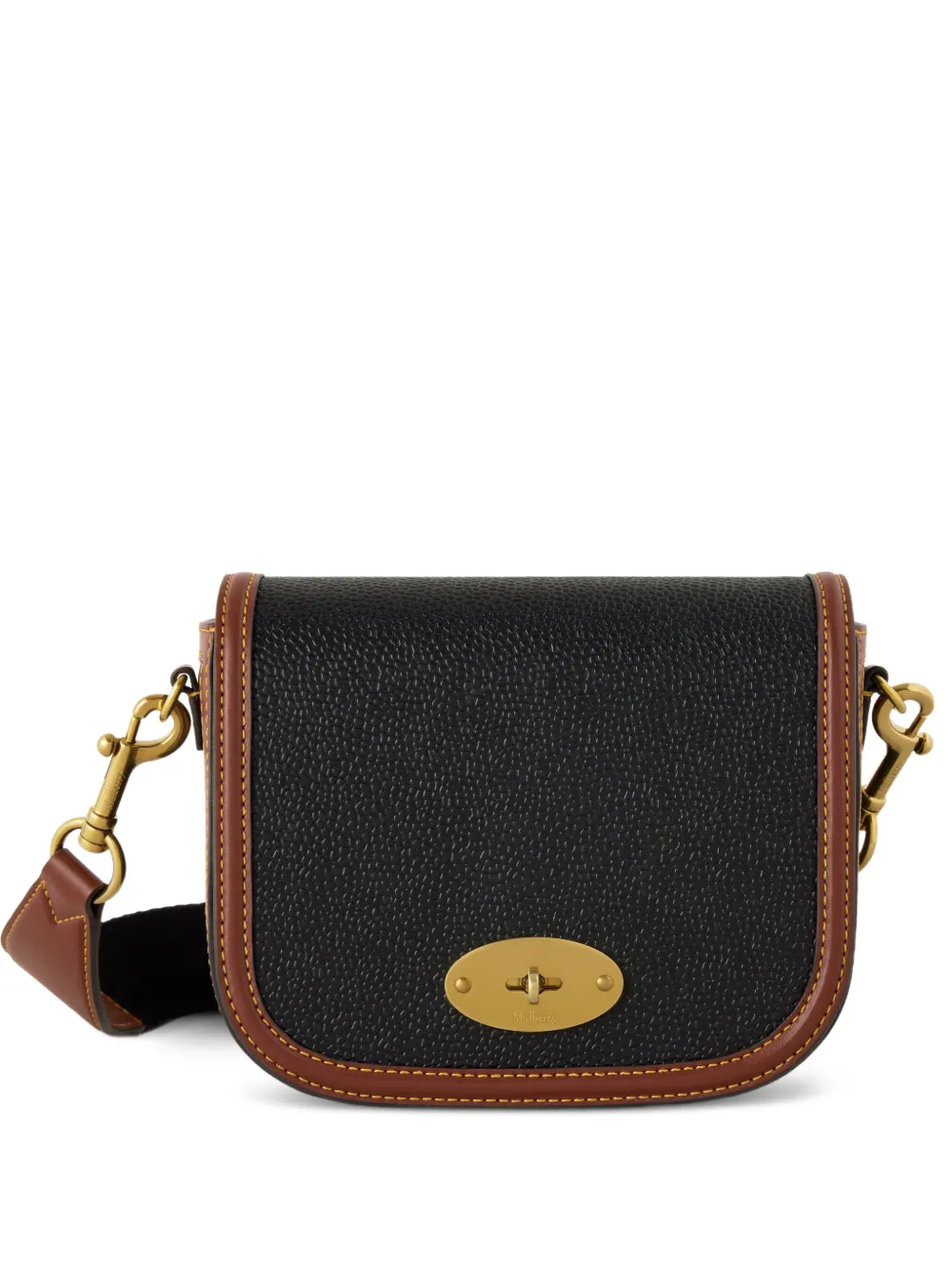 Mulberry small Darley grained leather satchel bag - Schwarz