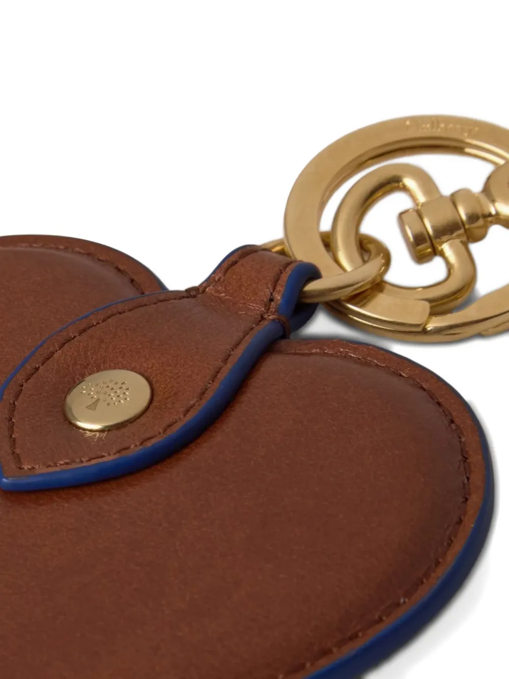  Mulberry Heart Keyring - Brown 