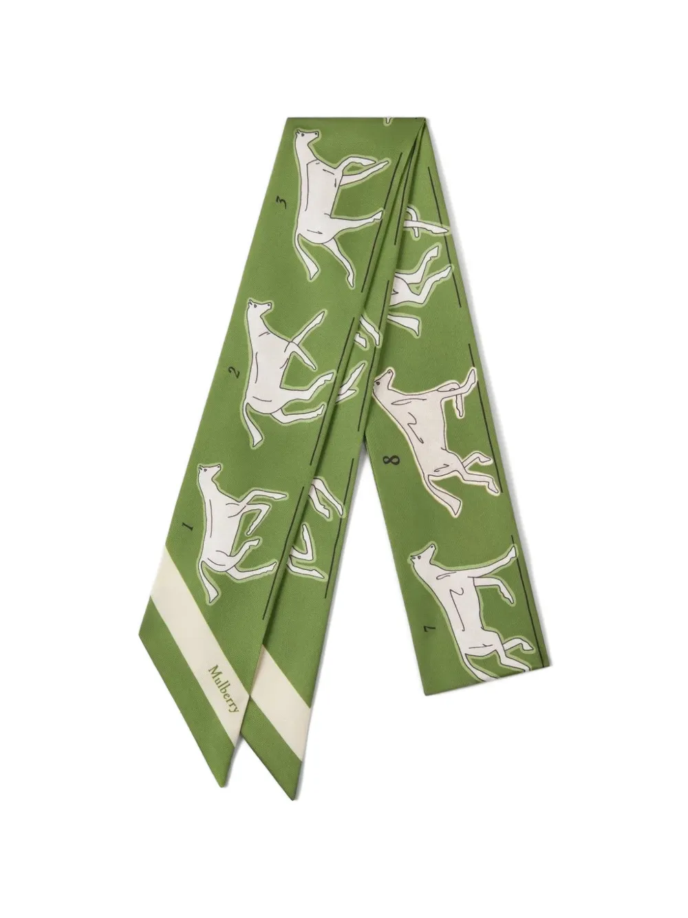 Mulberry Chalk Horse graphic-print scarf - Verde