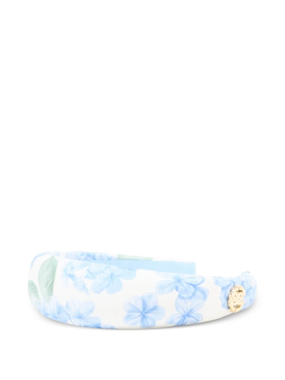 Roberto Cavalli Junior Haarband met bloemenpatch Wit