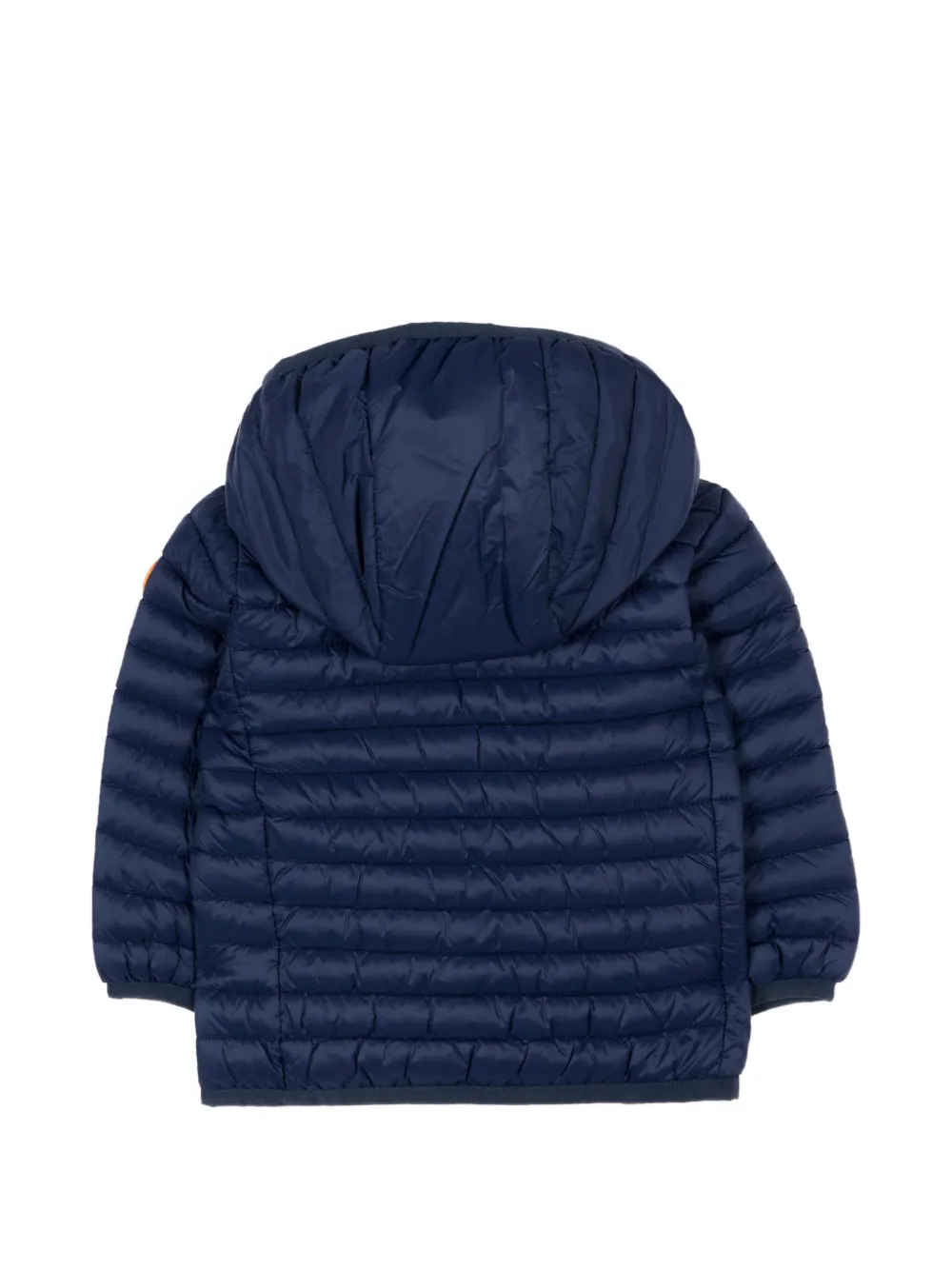  Save The Duck Kids Quilted-design Hooded Jacket - Blue 