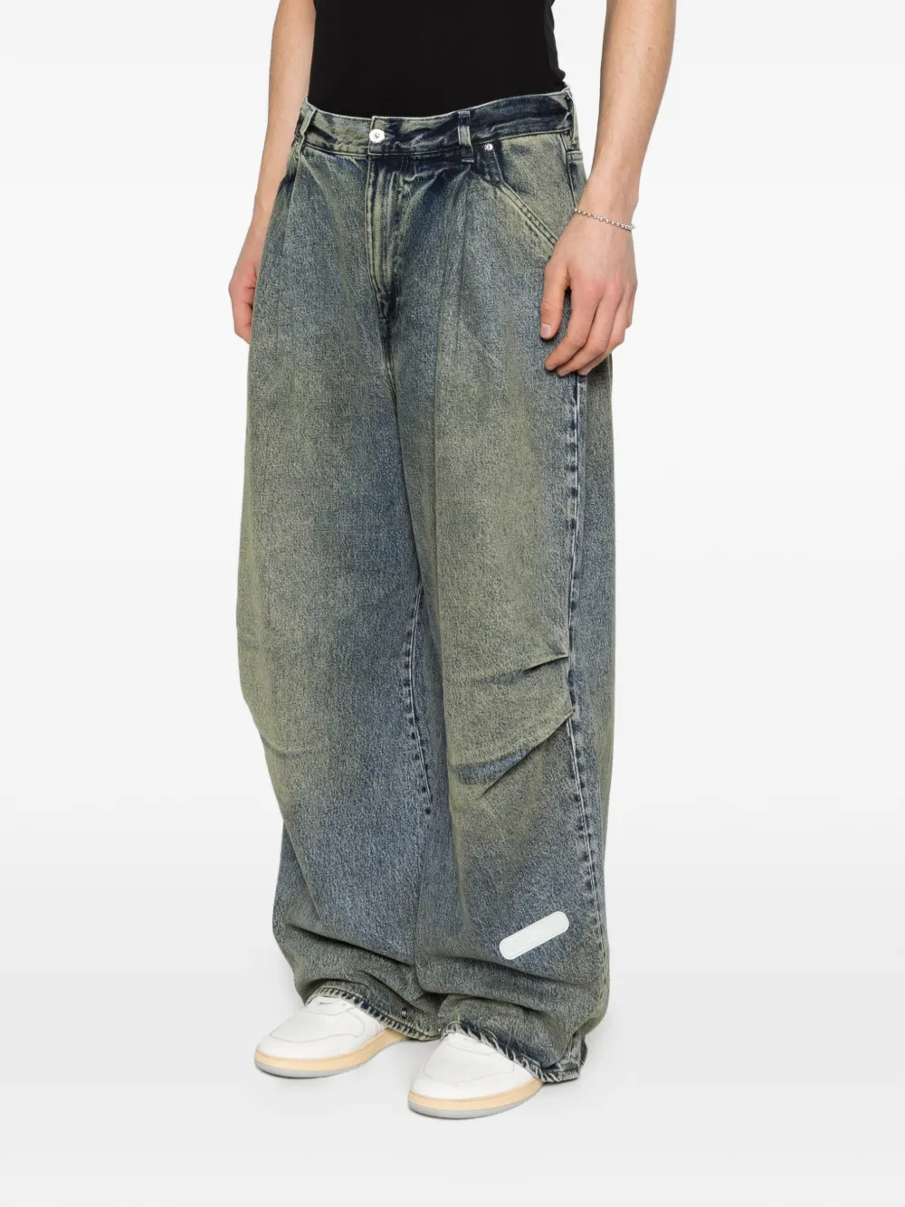  Pdf Front-pleat Jeans - Blue 