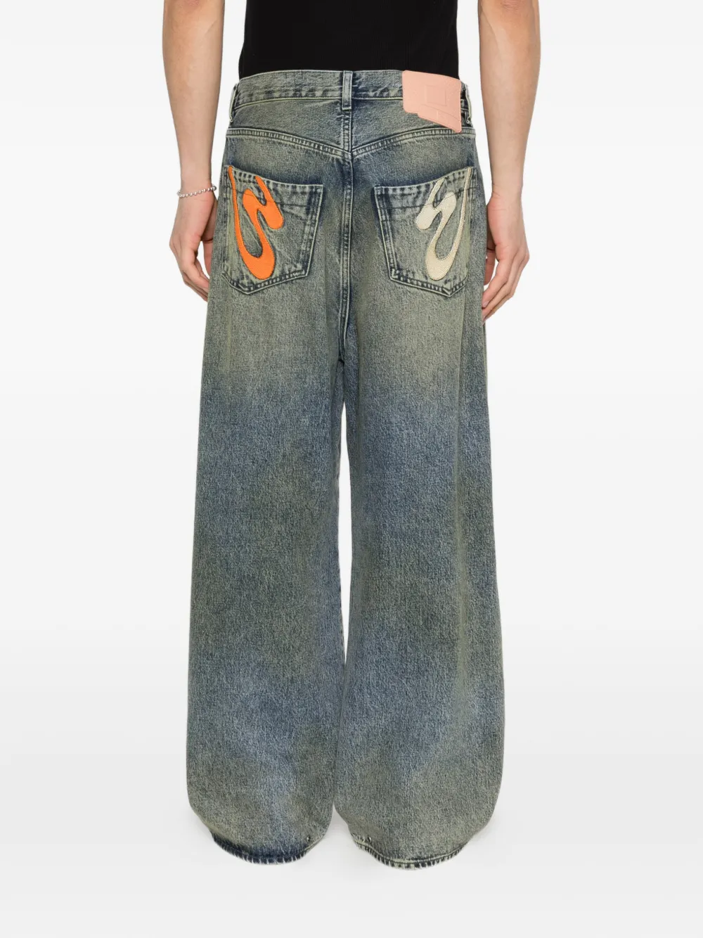 PDF Jeans met geplooide voorkant Blauw