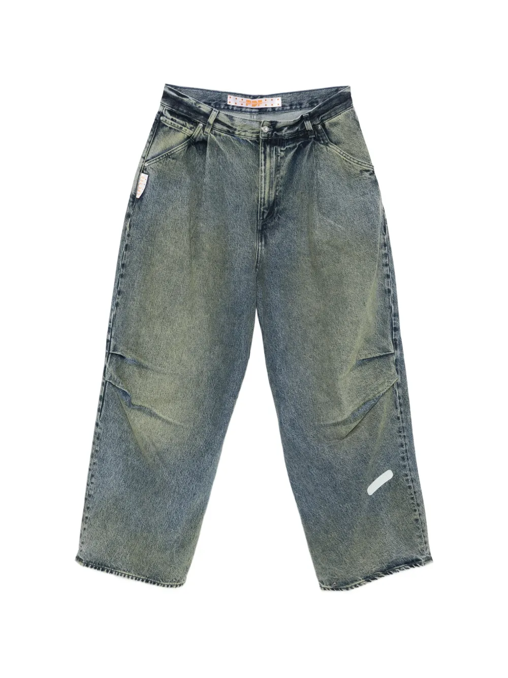 PDF front-pleat jeans - Blu