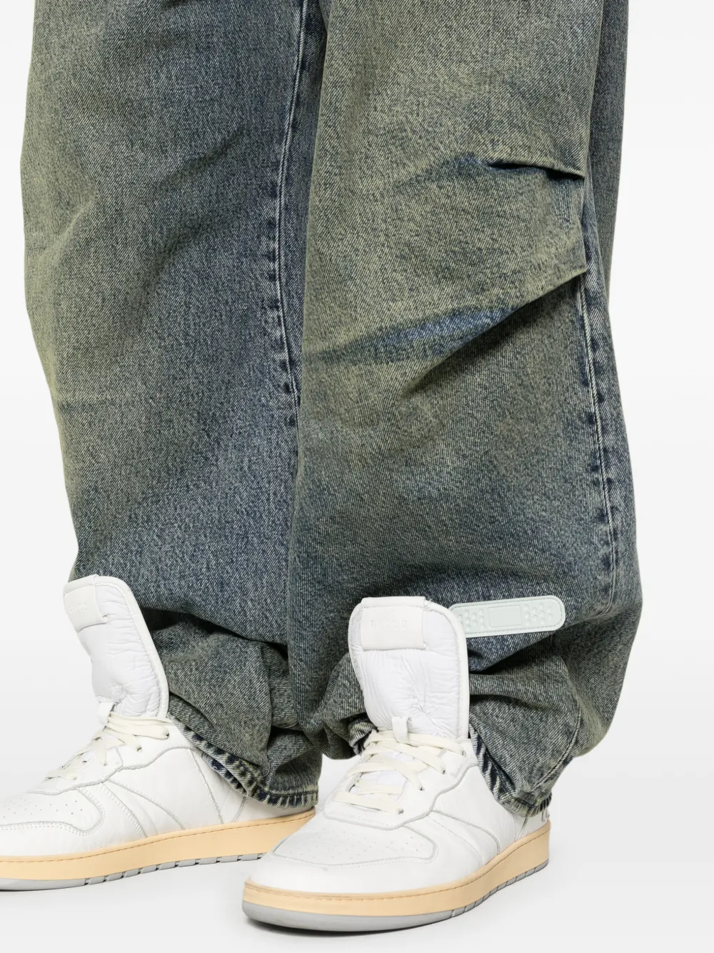 PDF Jeans met geplooide voorkant Blauw