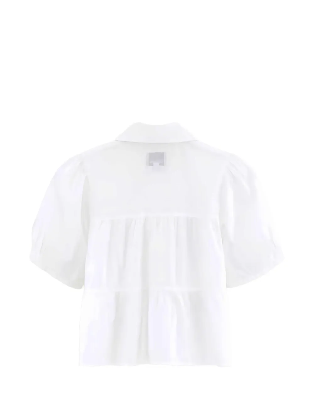 Bellerose Kids Help cropped katoenen shirt met korte mouwen Wit