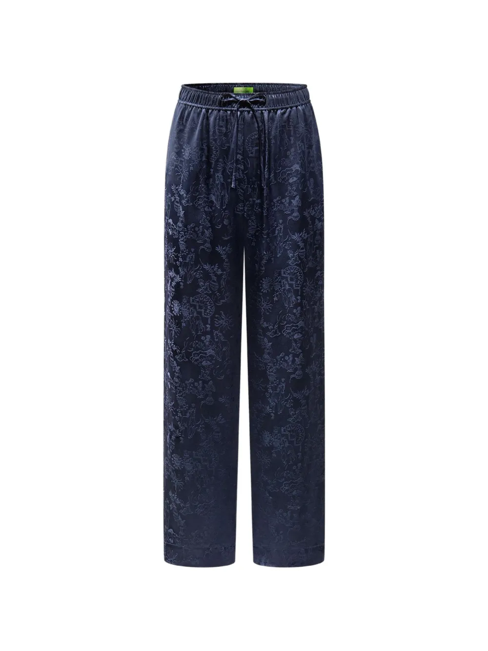 Shanghai Tang Zijden pyjama met bloemen Blauw