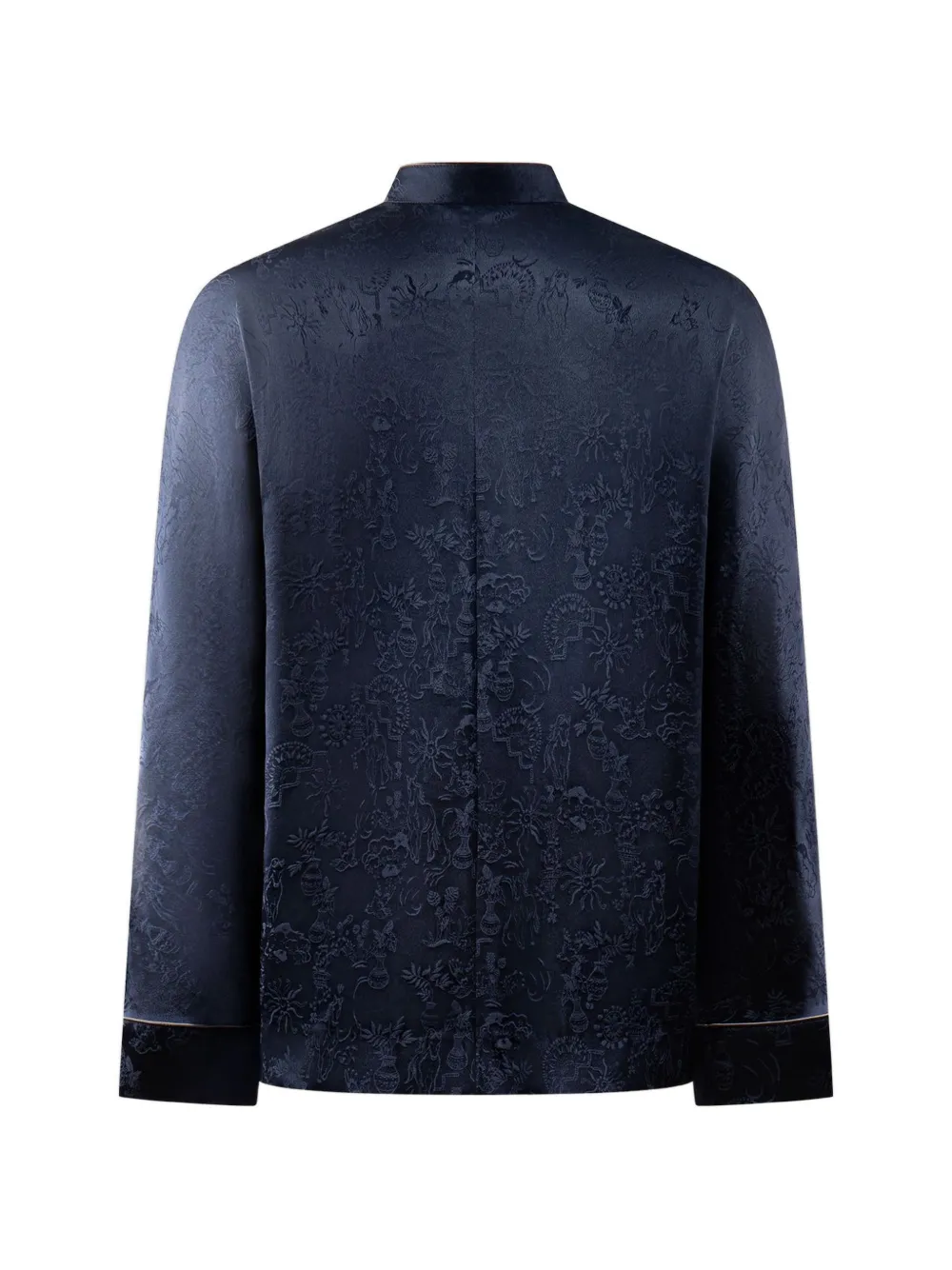 Shanghai Tang Zijden pyjama met bloemen Blauw