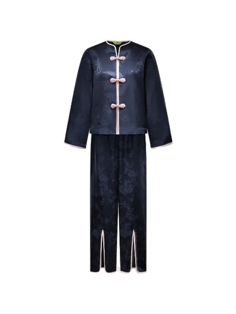 Shanghai Tang floral slit pyjama set