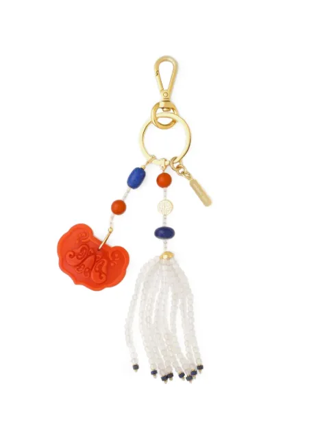 Shanghai Tang beaded tassel bag keyring
