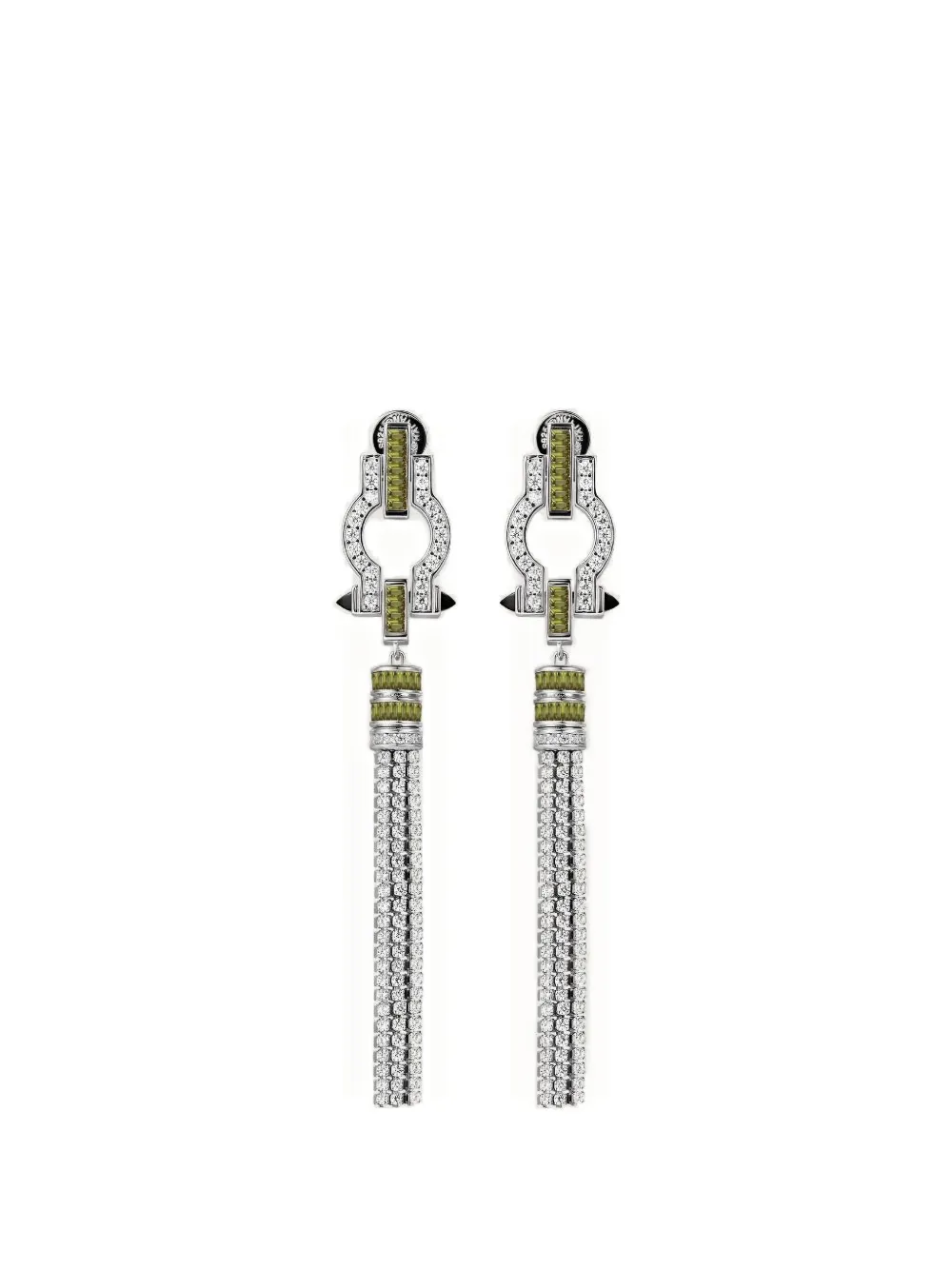 Shanghai Tang horse charm drop earrings - Silver