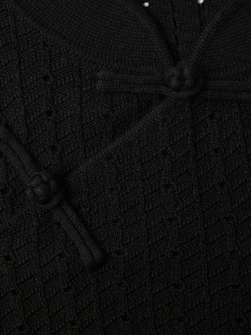 Shanghai Tang Qipao gebreide top Zwart
