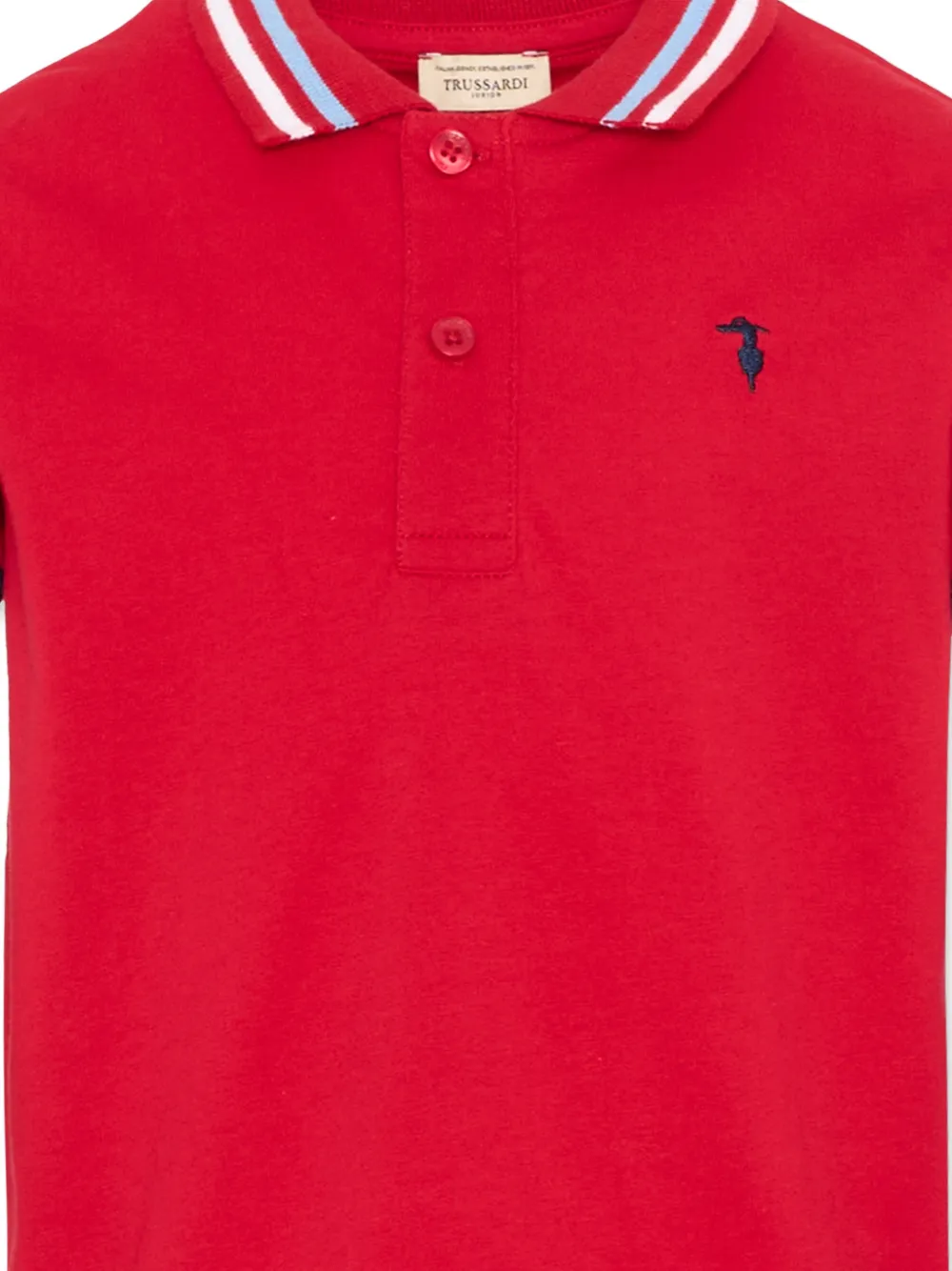  Trussardi Junior Short-sleeve Logo Polo Shirt - Red 