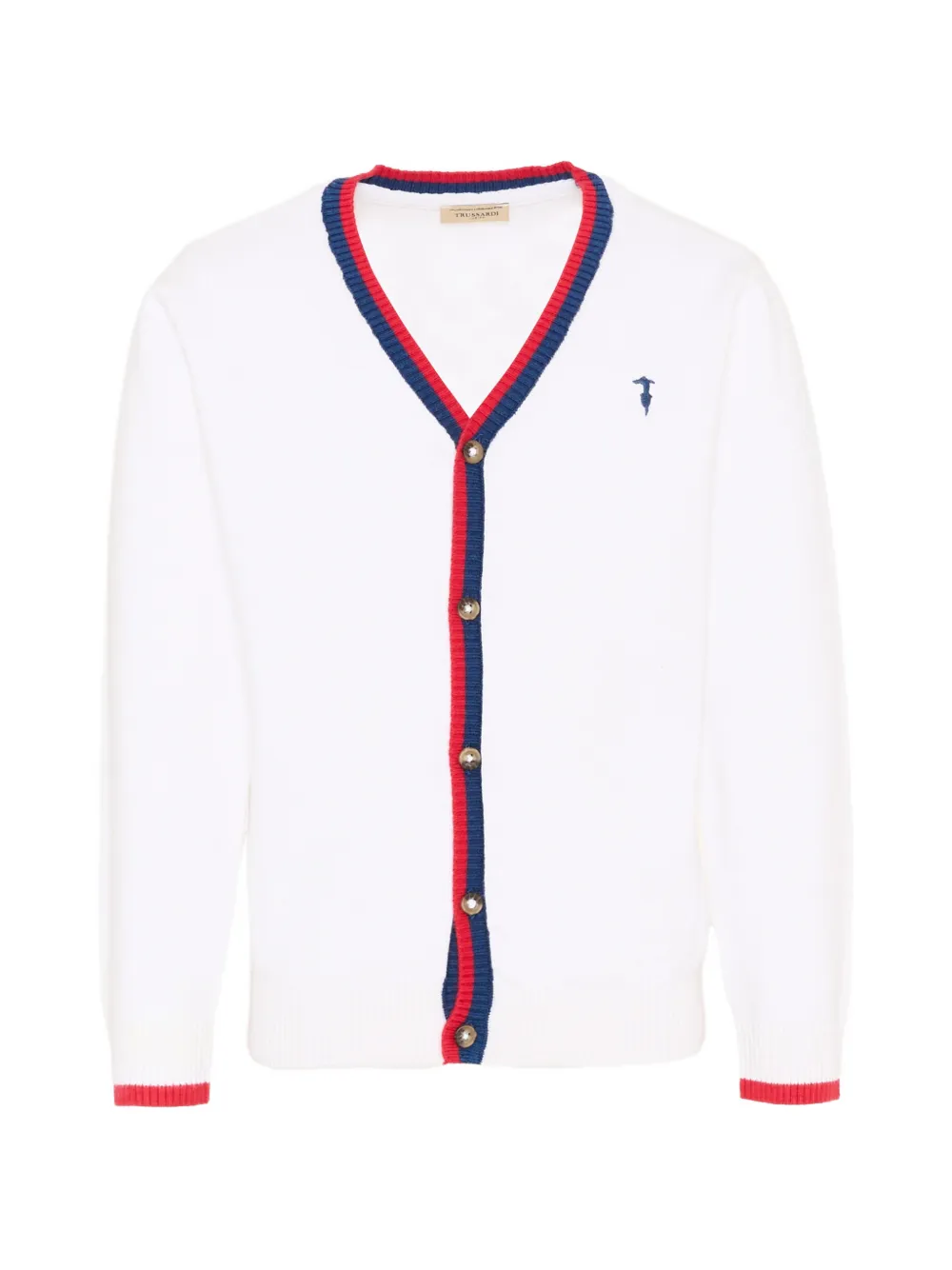 TRUSSARDI JUNIOR V-neck cardigan - Bianco