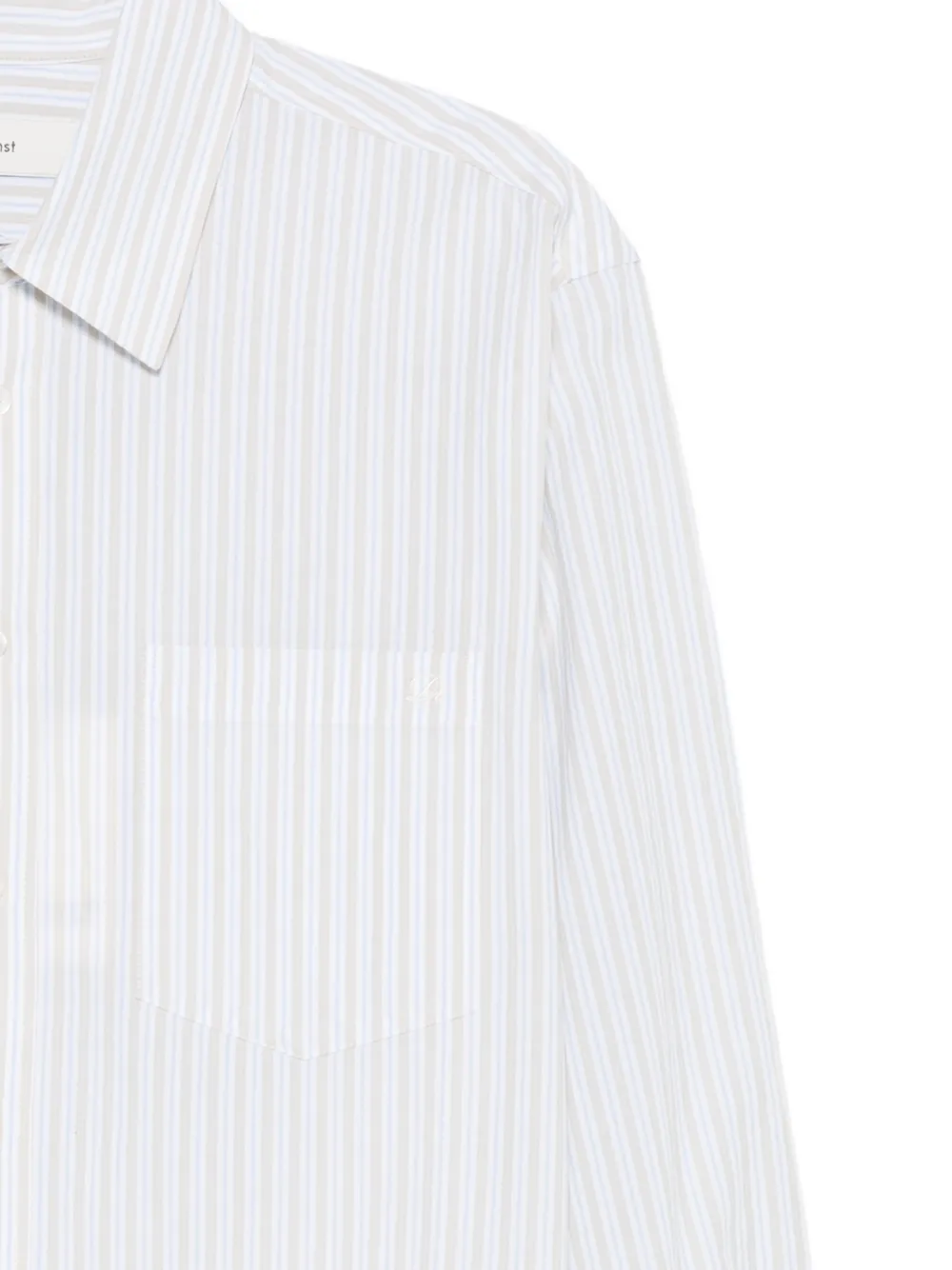  Dunst Striped-pattern Chest-pocket Shirt - White 