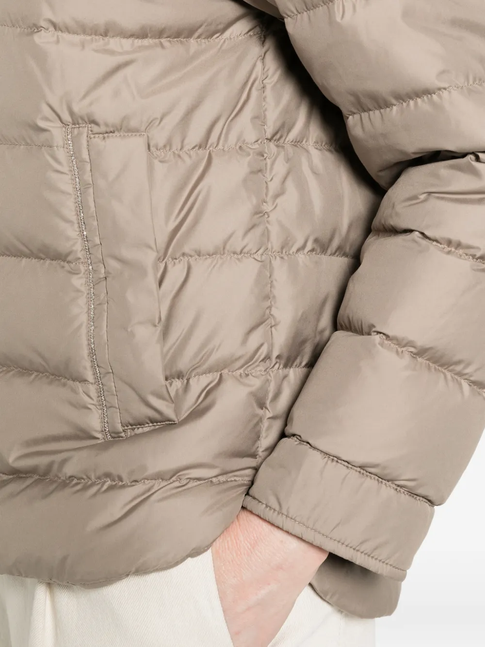 Snap-Button Quilted Jacket