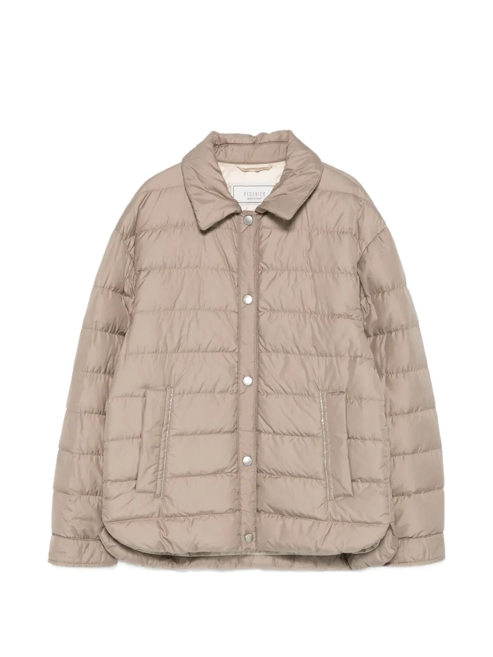 Peserico snap-button quilted jacket - Toni neutri