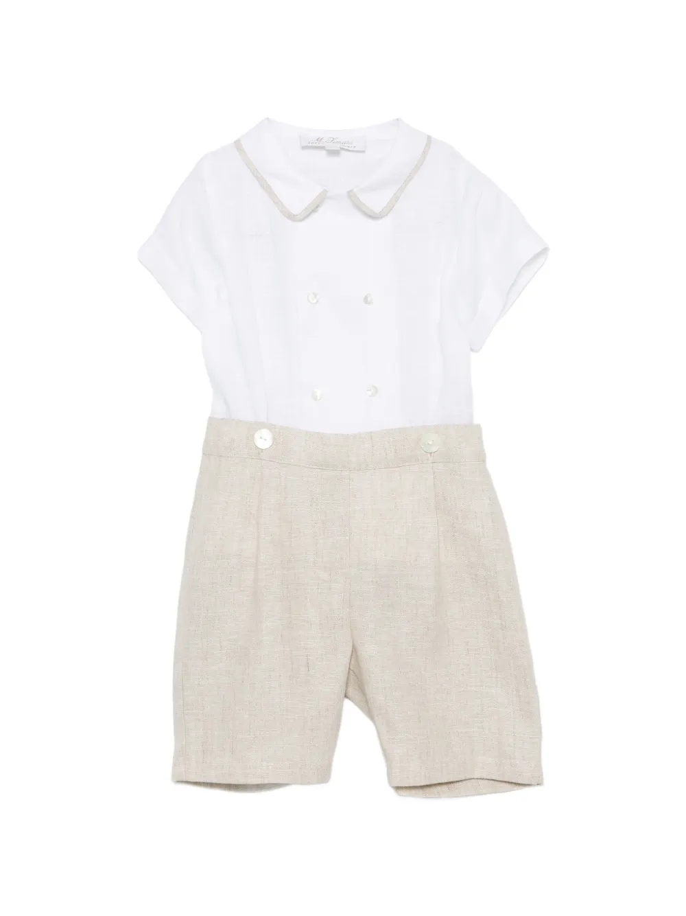 Mariella Ferrari buttoned romper - Toni neutri