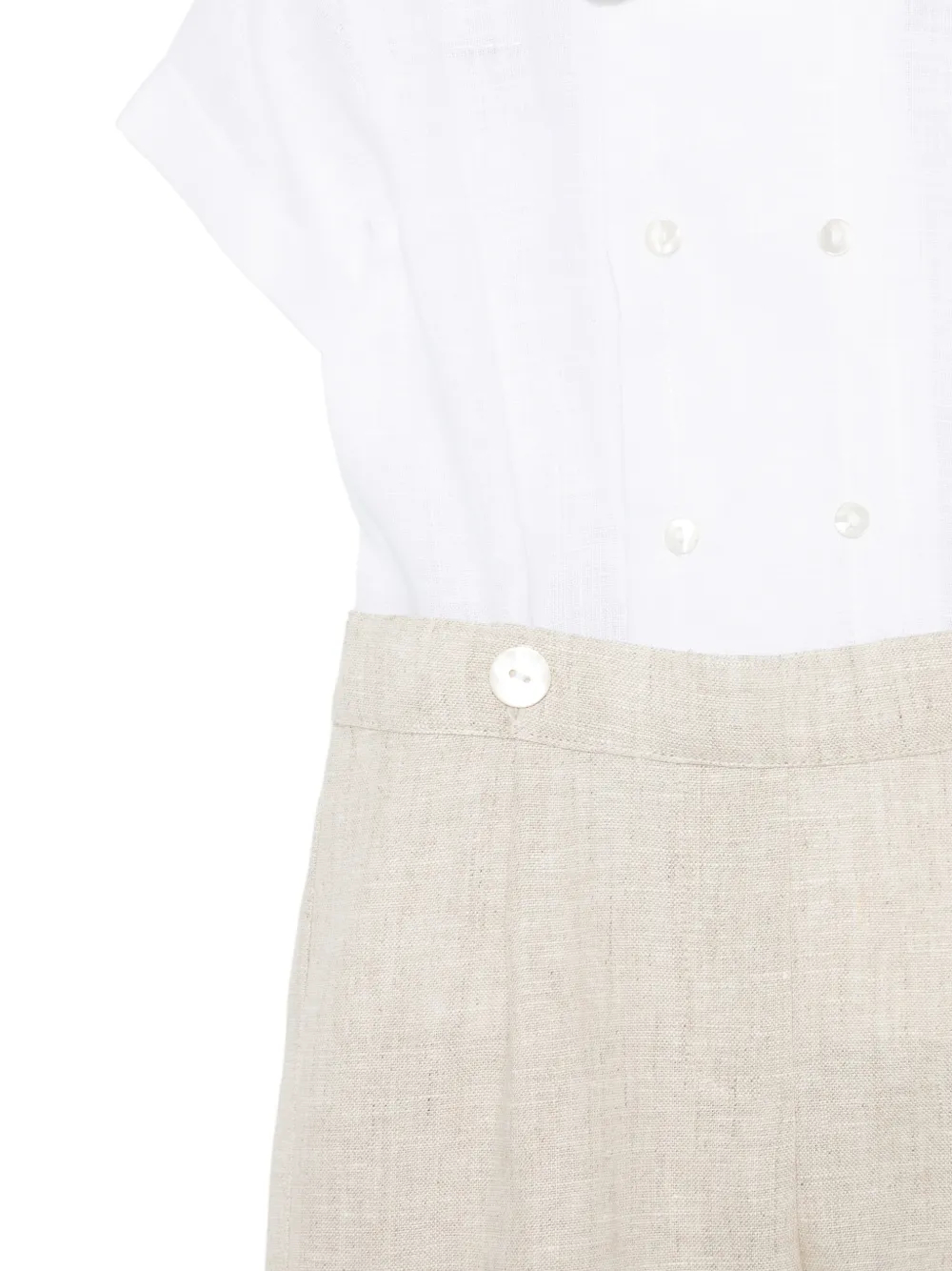 Mariella Ferrari Romper met knopen Beige