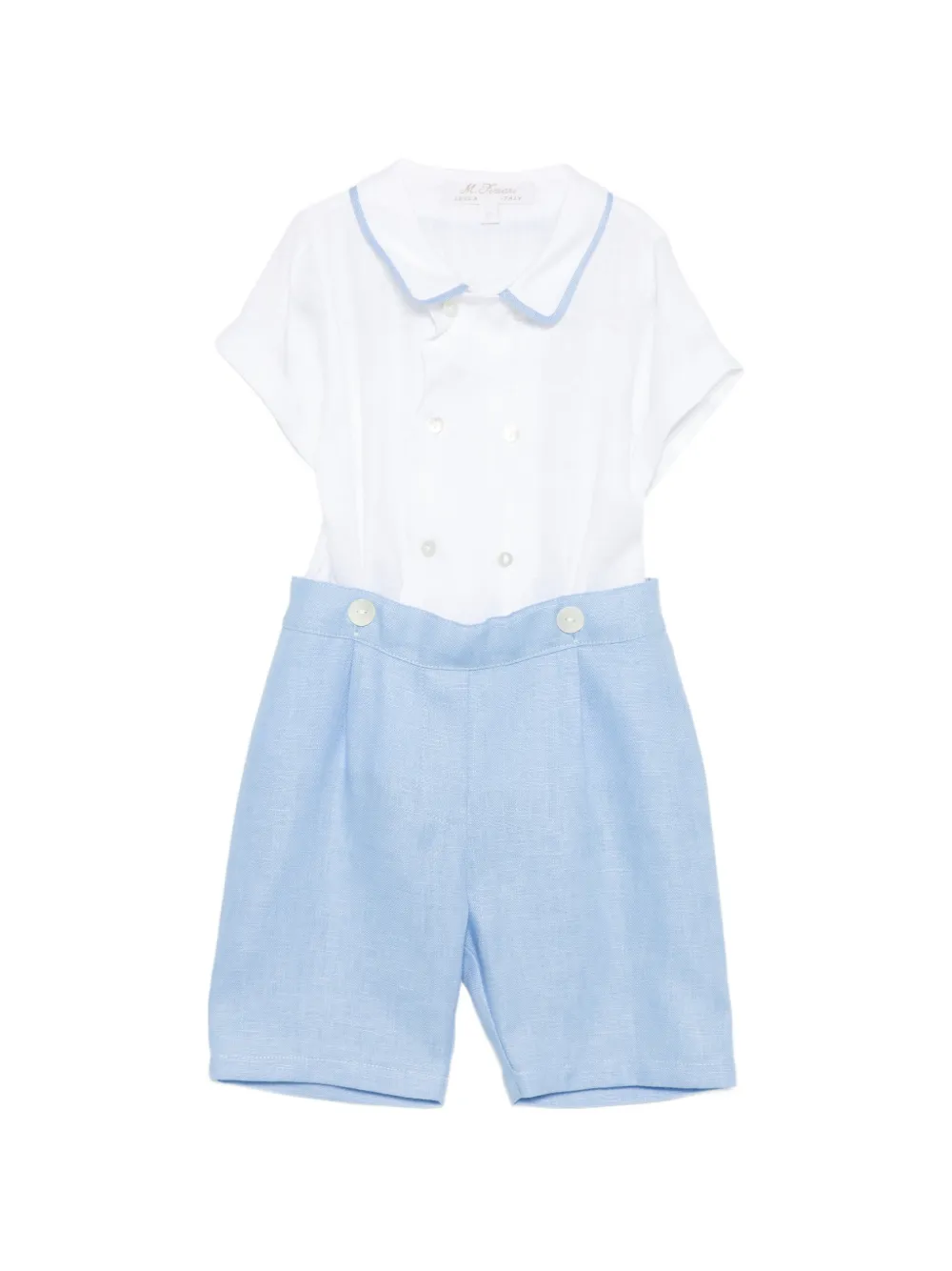 Mariella Ferrari Peter Pan-collar romper - Bianco