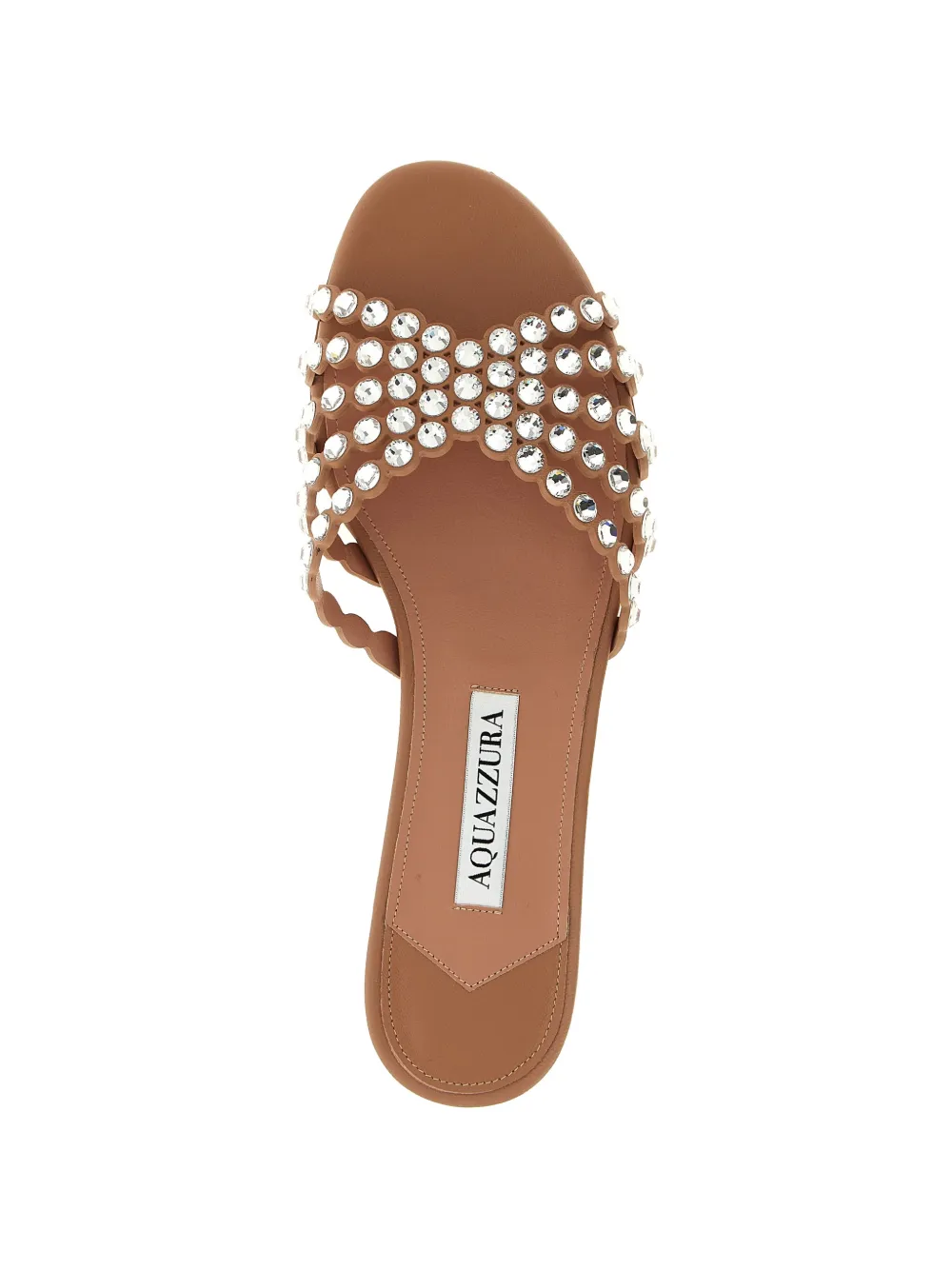 Aquazzura Tequila crystal sandals Beige