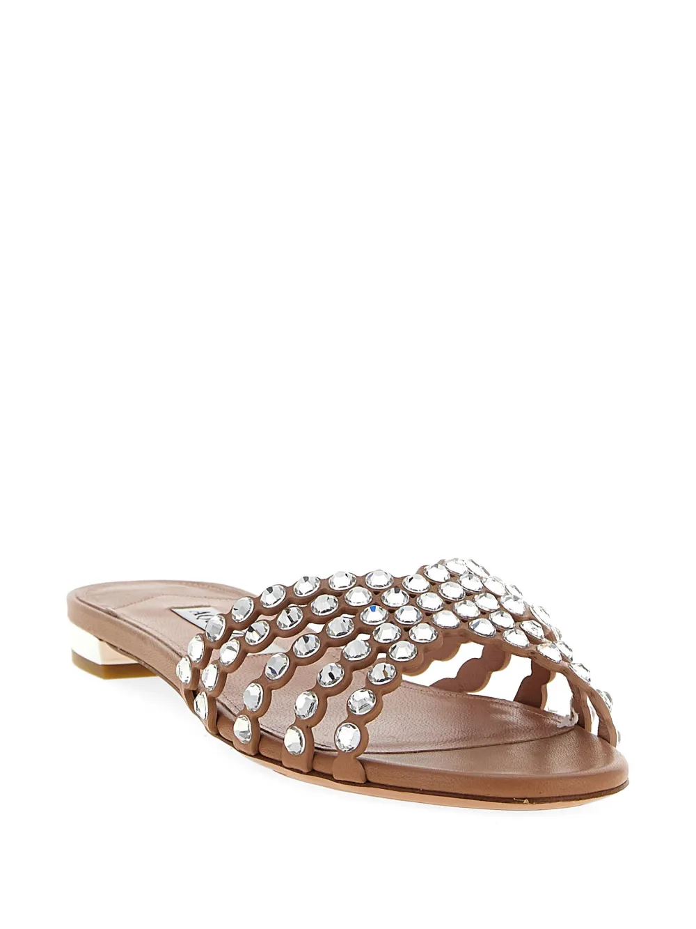 Aquazzura Tequila crystal sandals Beige