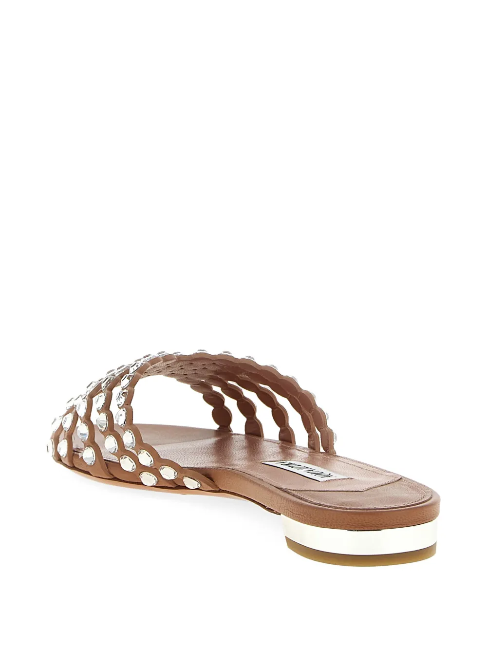 Aquazzura Tequila crystal sandals Beige