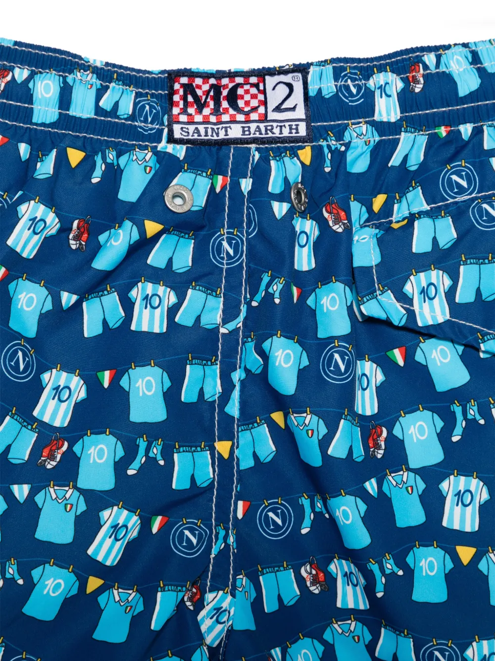  Mc2 Saint Barth Kids Jean Lighting Swim Shorts - Blue 