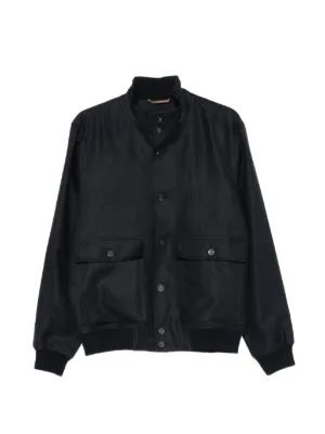 Emporio Armani スエード シャツジャケット | ブルー | FARFETCH JP