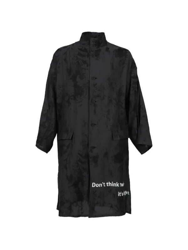 Yohji Yamamoto プリント コート | ブラック | FARFETCH JP