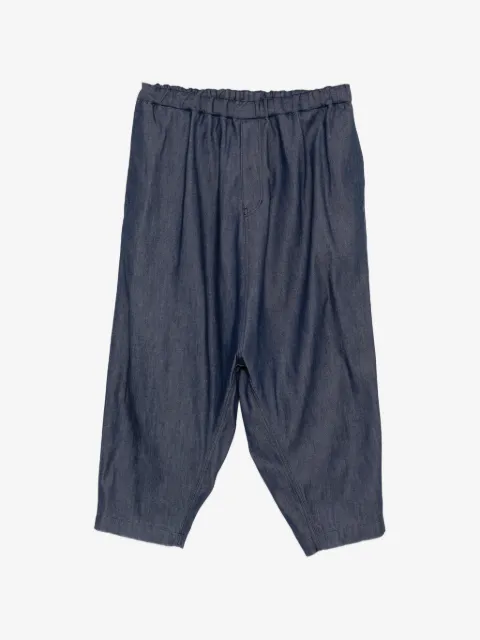 Black Comme Des Garçons drawstring dropped-crotch trousers