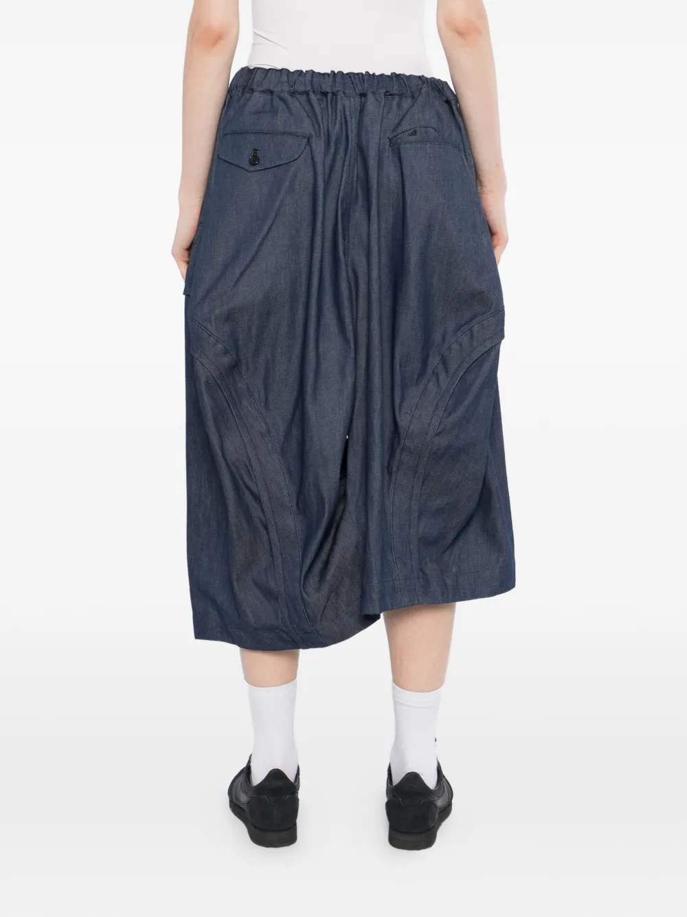 Black Comme Des Garçons Denim broek met verlaagd kruis Blauw