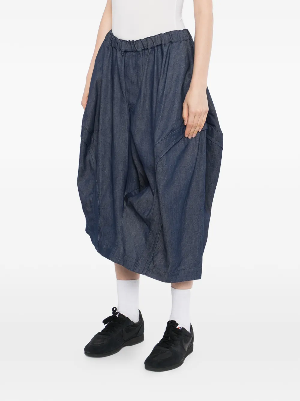 Black Comme Des Garçons Denim broek met verlaagd kruis Blauw